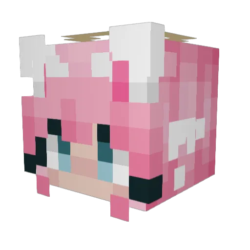 MelSigon Minecraft avatar head, 3D render