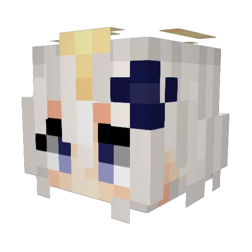 MelTRainboShebrt Minecraft avatar head, 3D render