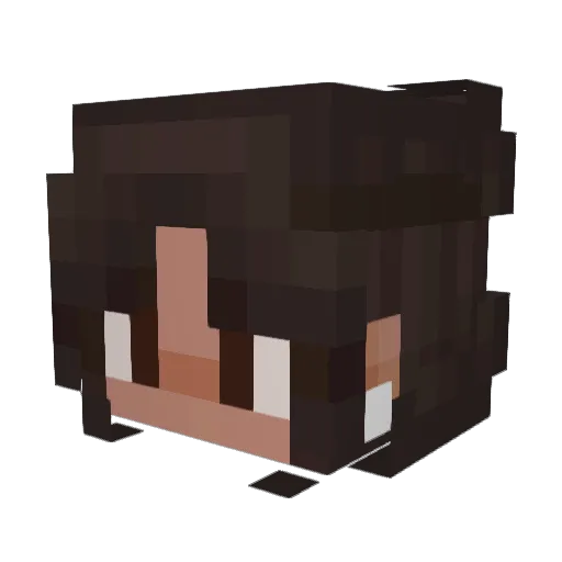 Mel_03 Minecraft avatar head, 3D render