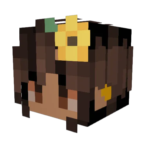 Mel_Bananaz Minecraft avatar head, 3D render