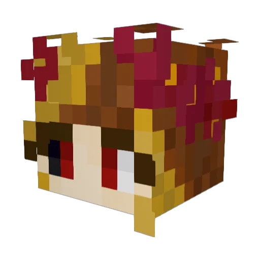 Mel_Mephisto Minecraft avatar head, 3D render