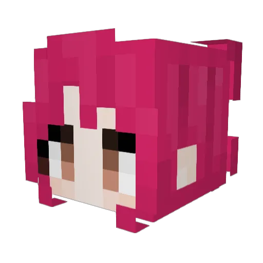 Mel__12 Minecraft avatar head, 3D render