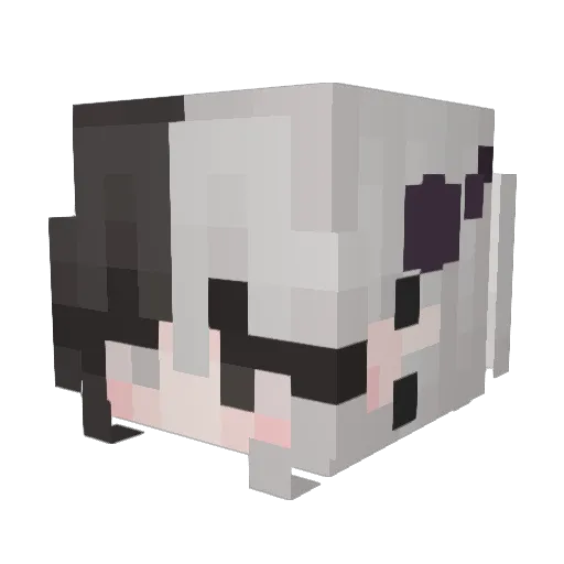 Mel_nathalia Minecraft avatar head, 3D render