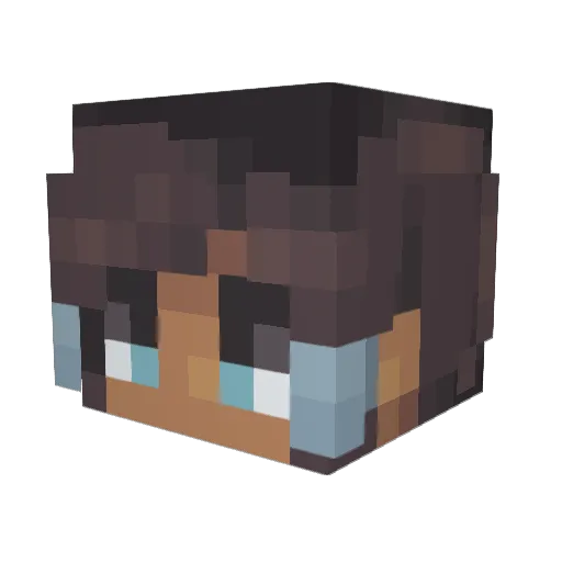 Mel_uz19 Minecraft avatar head, 3D render