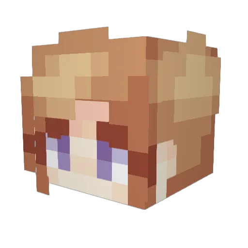 Mela71 Minecraft avatar head, 3D render