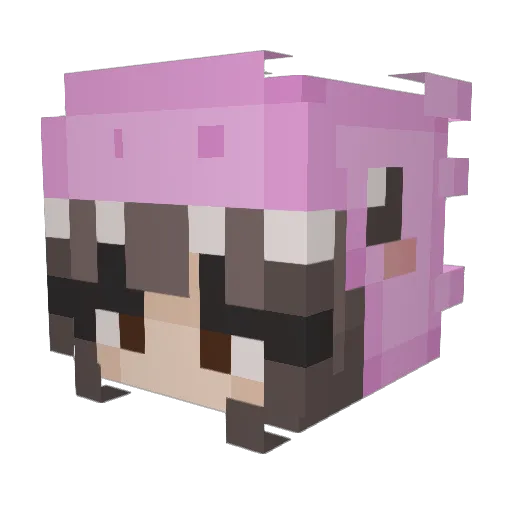 MelaPela20 Minecraft avatar head, 3D render
