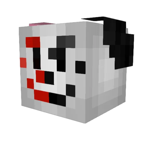 MelaRiv Minecraft avatar head, 3D render