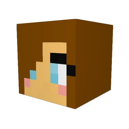 Mela_4893 Minecraft avatar head, 3D render