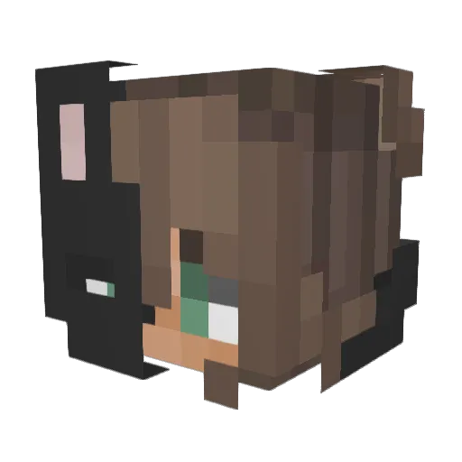 Melaaniie33 Minecraft avatar head, 3D render