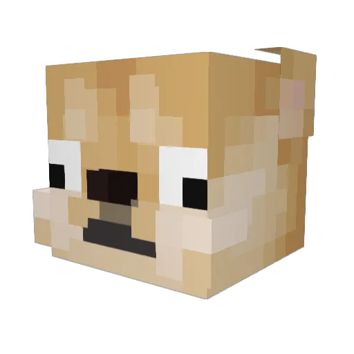 Melacreo Minecraft avatar head, 3D render