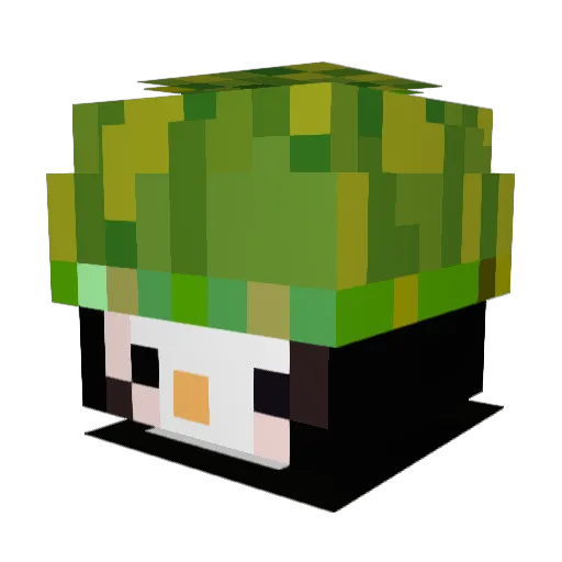 Meladi Minecraft avatar head, 3D render