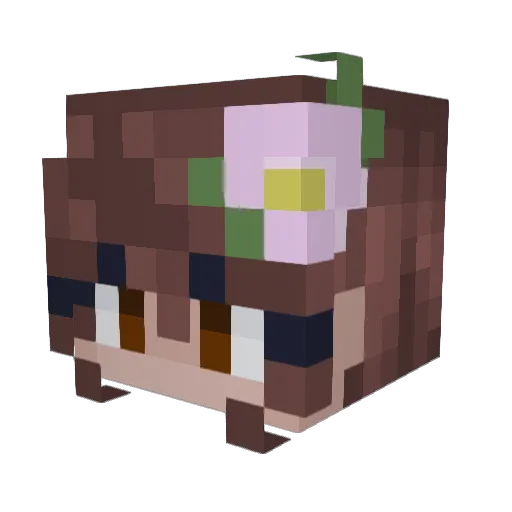 Meladora Minecraft avatar head, 3D render