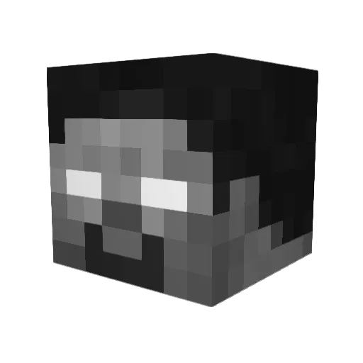 MelanMiso Minecraft avatar head, 3D render