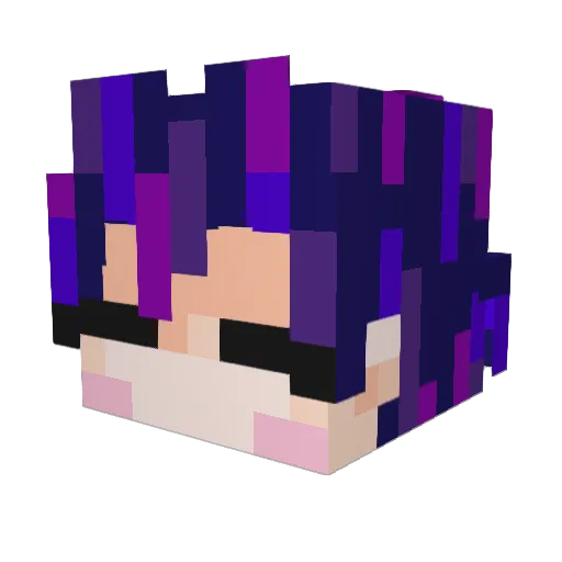 MelancholyMeal Minecraft avatar head, 3D render