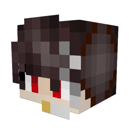 Melancholygoth Minecraft avatar head, 3D render