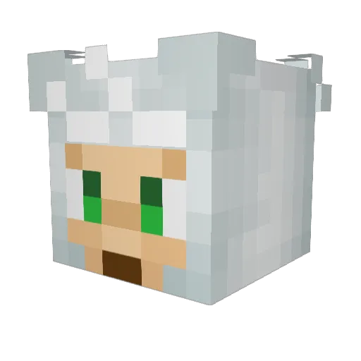 Melancolx Minecraft avatar head, 3D render