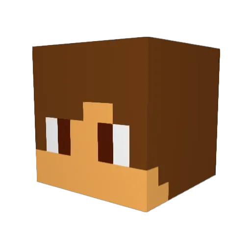 Melandias Minecraft avatar head, 3D render