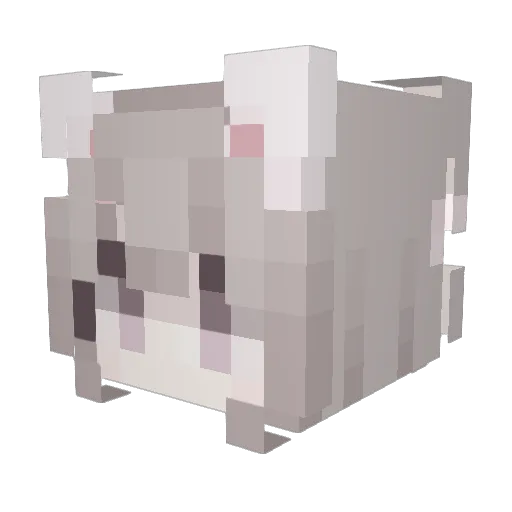Melaney Minecraft avatar head, 3D render