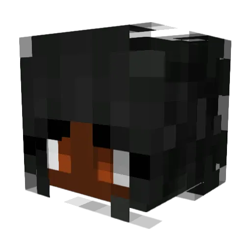 Melanheehee Minecraft avatar head, 3D render