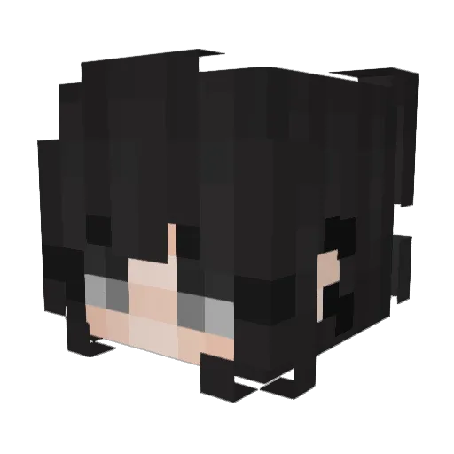 Melania Minecraft avatar head, 3D render
