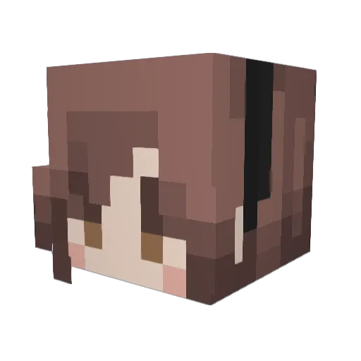 Melanie17171 Minecraft avatar head, 3D render