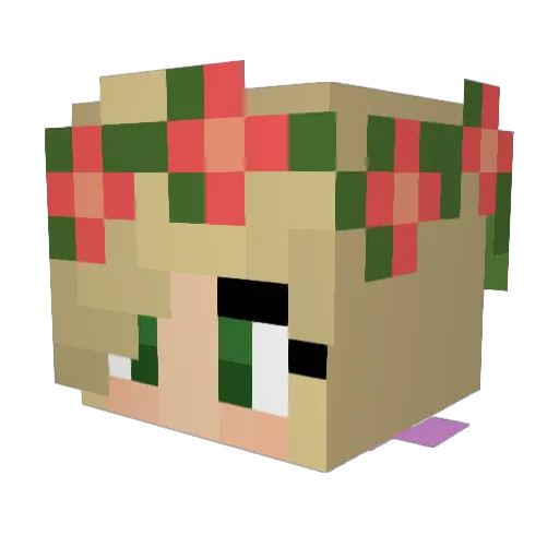 Melanie711 Minecraft avatar head, 3D render