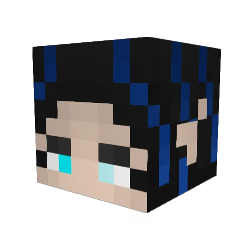 MelanieBT2 Minecraft avatar head, 3D render