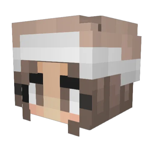 Melaniemelmel Minecraft avatar head, 3D render