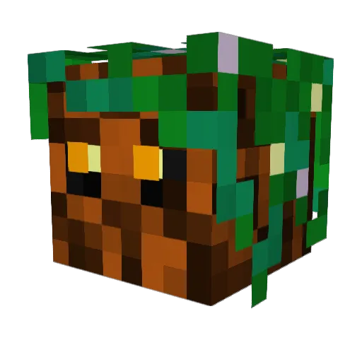 Melanothamnus Minecraft avatar head, 3D render