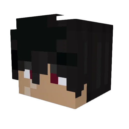 Melatonon Minecraft avatar head, 3D render