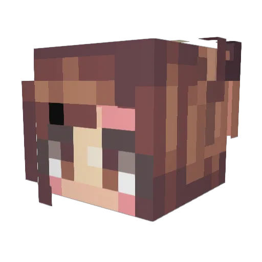 Melatron1 Minecraft avatar head, 3D render