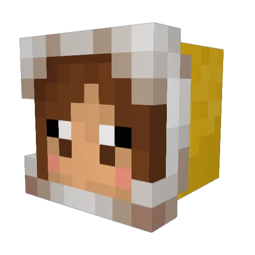 Melbasaurus Minecraft avatar head, 3D render