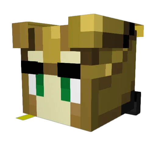 Melberic Minecraft avatar head, 3D render