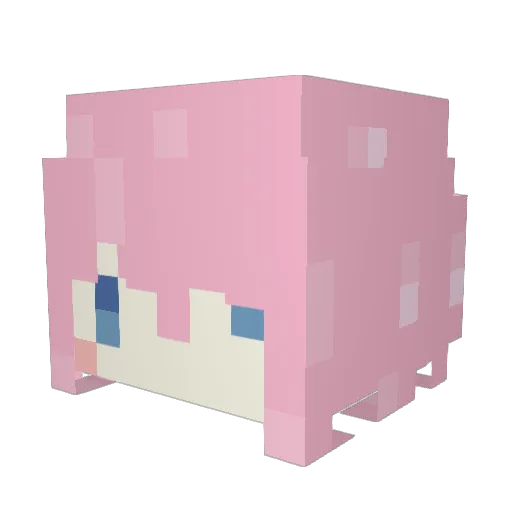 Melbi1 Minecraft avatar head, 3D render