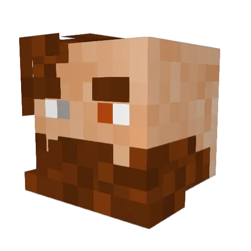Melbine Minecraft avatar head, 3D render