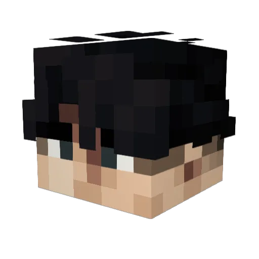 Melcheko Minecraft avatar head, 3D render