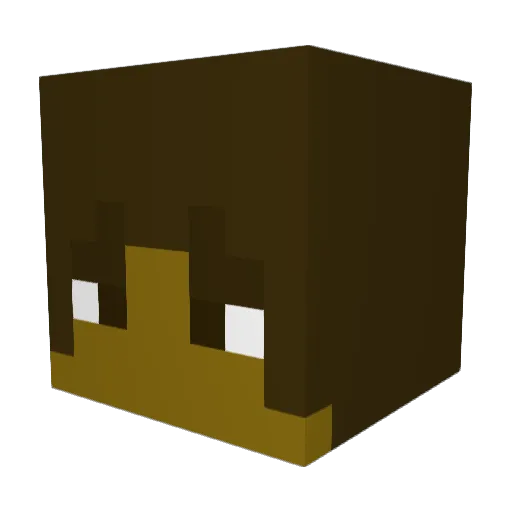 Melcia2345 Minecraft avatar head, 3D render