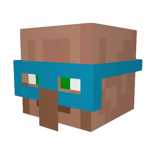 Melcn Minecraft avatar head, 3D render