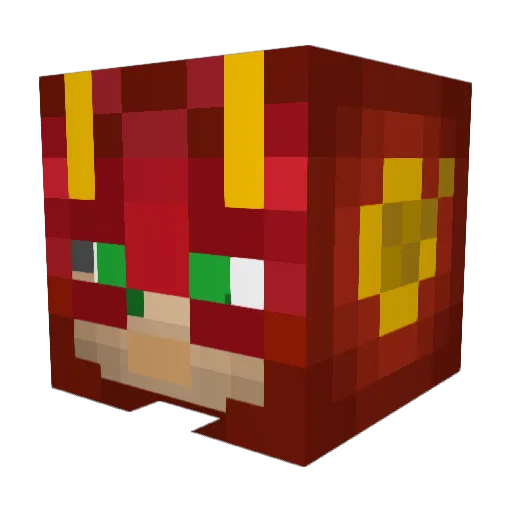 Melcon4 Minecraft avatar head, 3D render