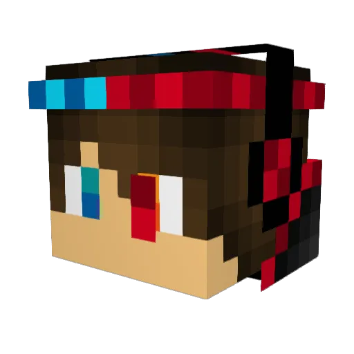 Melcron7 Minecraft avatar head, 3D render