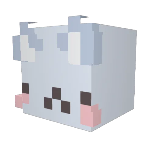 Meldeer Minecraft avatar head, 3D render