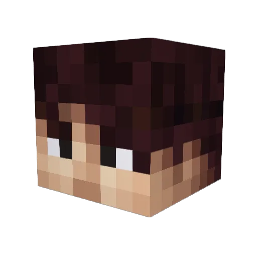 Meldiin Minecraft avatar head, 3D render