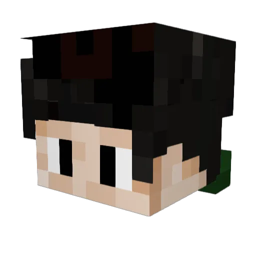 Meleavel Minecraft avatar head, 3D render