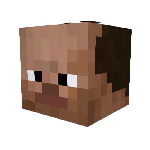 Meleish Minecraft avatar head, 3D render