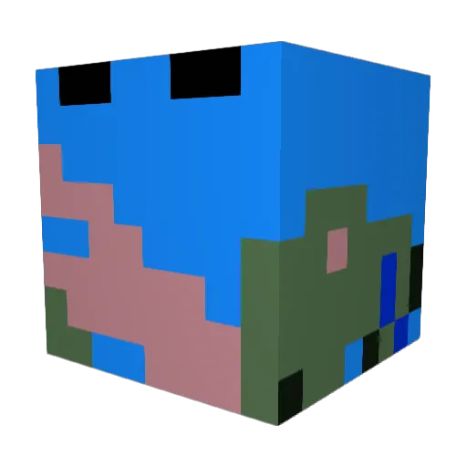 MelekMonke Minecraft avatar head, 3D render
