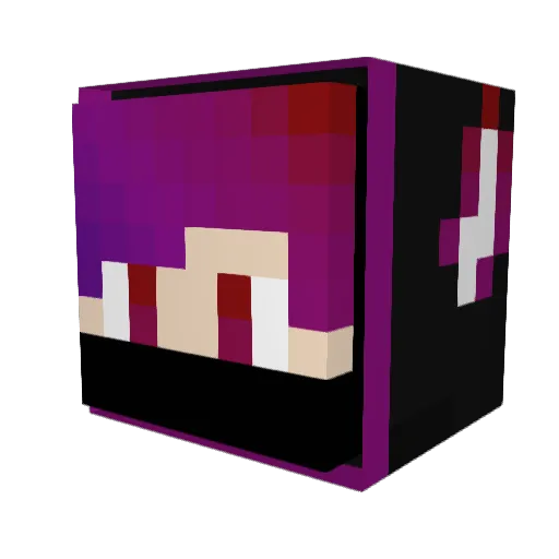 Melekkk Minecraft avatar head, 3D render
