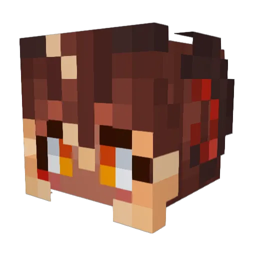 MelerinY Minecraft avatar head, 3D render