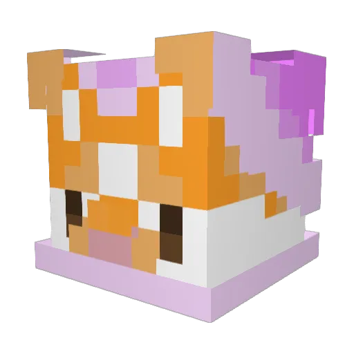 Melfissa Minecraft avatar head, 3D render