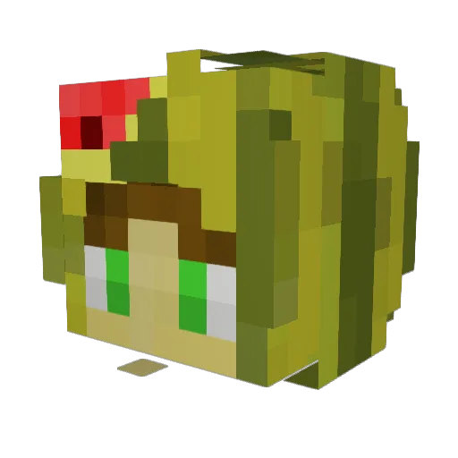 Melgo1 Minecraft avatar head, 3D render