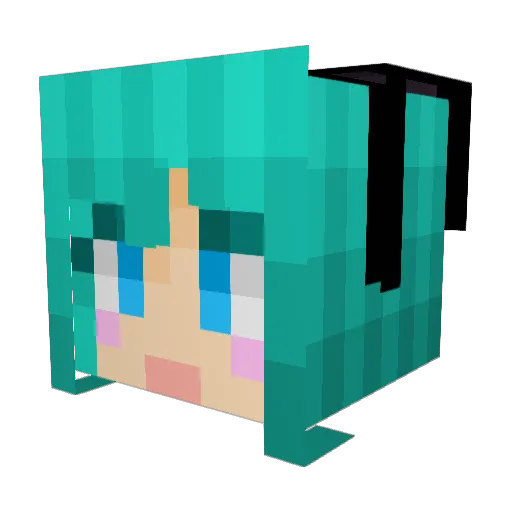 Melhane Minecraft avatar head, 3D render